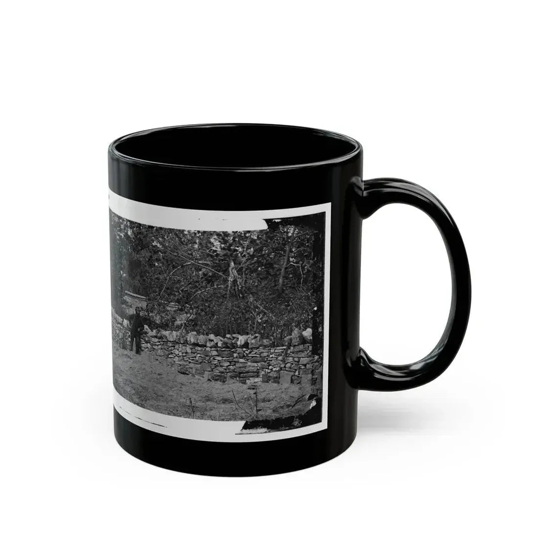 Antietam, Maryland. Graves Of Federal Soldiers At Burnside Bridge (U.S. Civil War) Black Coffee Mug - Go Mug Yourself