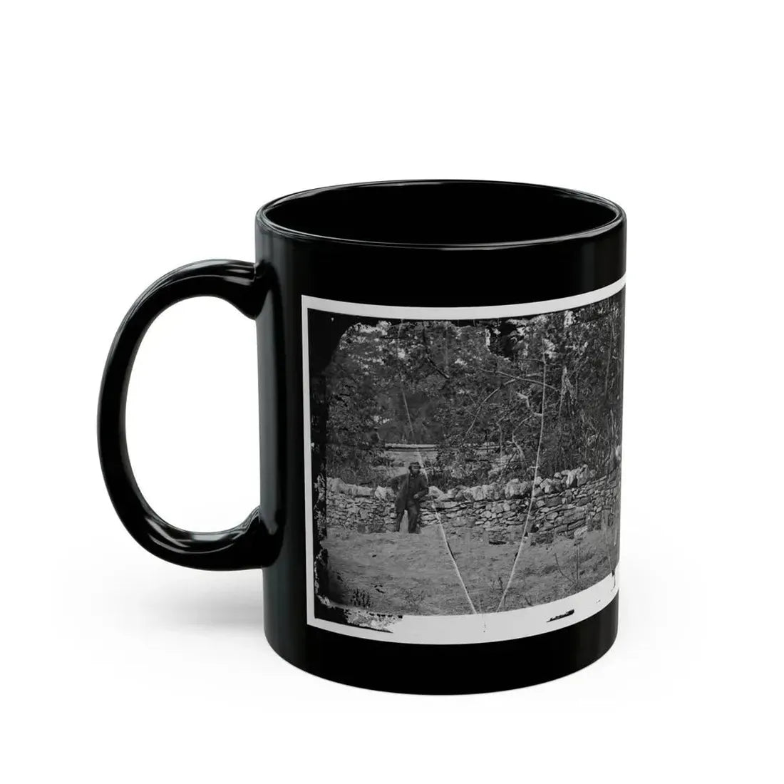 Antietam, Maryland. Graves Of Federal Soldiers At Burnside Bridge (U.S. Civil War) Black Coffee Mug - Go Mug Yourself
