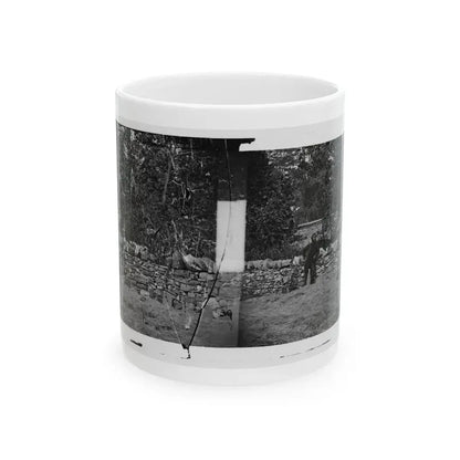 Antietam, Maryland. Graves Of Federal Soldiers At Burnside Bridge (U.S. Civil War) White Coffee Mug 11oz - Go Mug Yourself