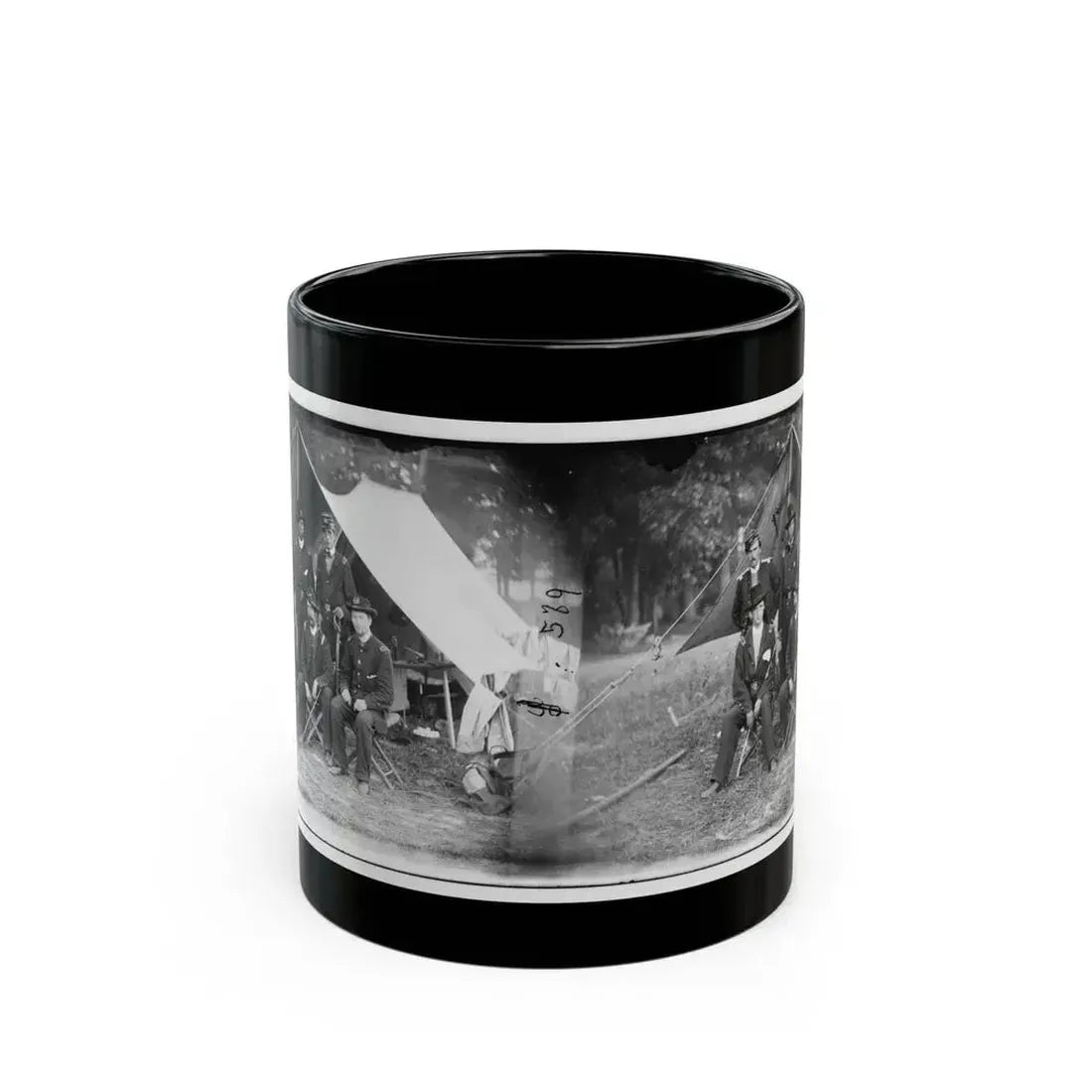 Antietam, Maryland. Group Of Federal Artillery Offices On Battlefield (U.S. Civil War) Black Coffee Mug 11oz - Go Mug Yourself