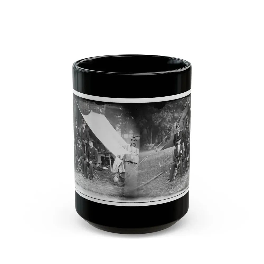 Antietam, Maryland. Group Of Federal Artillery Offices On Battlefield (U.S. Civil War) Black Coffee Mug 15oz - Go Mug Yourself
