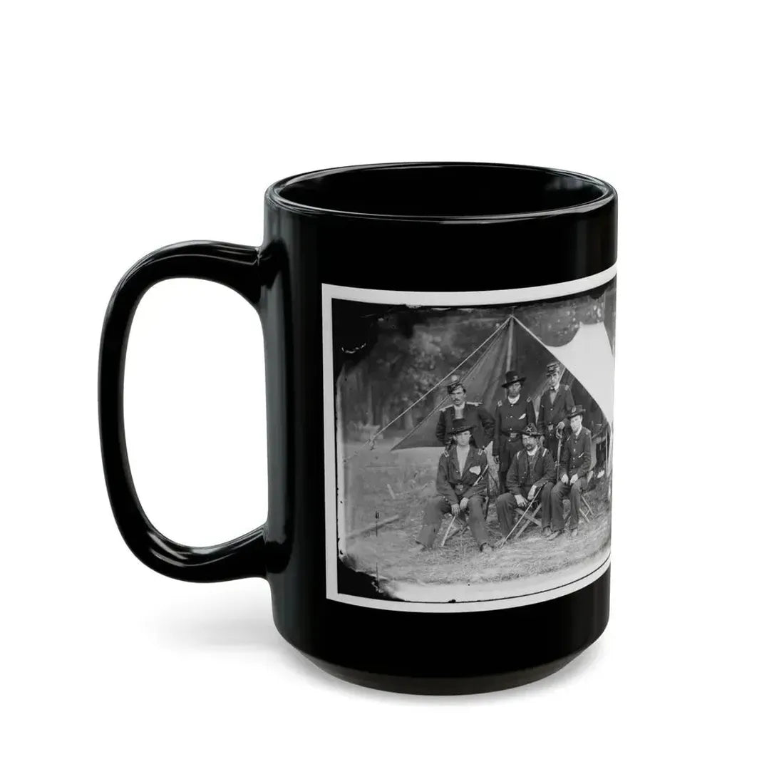Antietam, Maryland. Group Of Federal Artillery Offices On Battlefield (U.S. Civil War) Black Coffee Mug - Go Mug Yourself