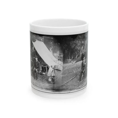 Antietam, Maryland. Group Of Federal Artillery Offices On Battlefield (U.S. Civil War) White Coffee Mug 11oz - Go Mug Yourself