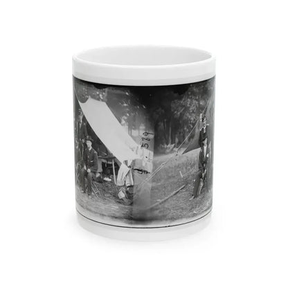 Antietam, Maryland. Group Of Federal Artillery Offices On Battlefield (U.S. Civil War) White Coffee Mug 11oz - Go Mug Yourself