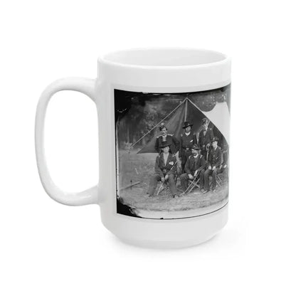 Antietam, Maryland. Group Of Federal Artillery Offices On Battlefield (U.S. Civil War) White Coffee Mug - Go Mug Yourself