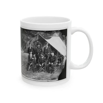 Antietam, Maryland. Group Of Federal Artillery Offices On Battlefield (U.S. Civil War) White Coffee Mug - Go Mug Yourself