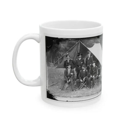 Antietam, Maryland. Group Of Federal Artillery Offices On Battlefield (U.S. Civil War) White Coffee Mug - Go Mug Yourself
