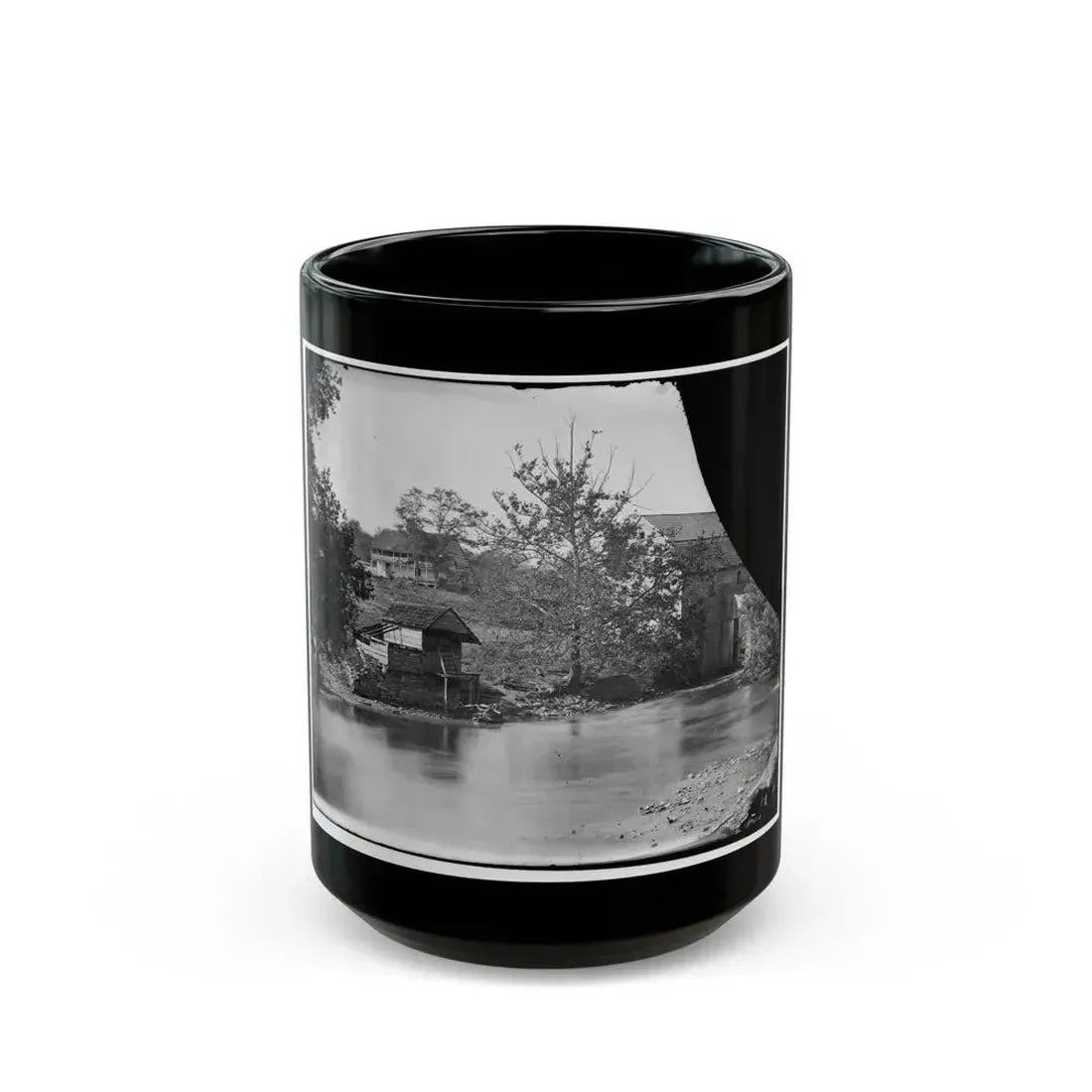 Antietam, Maryland. Newcomer's Mill (U.S. Civil War) Black Coffee Mug 15oz - Go Mug Yourself