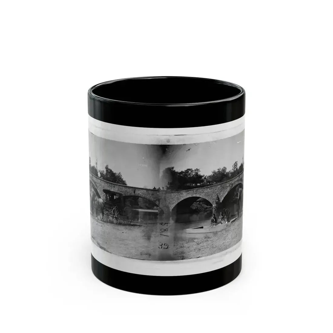 Antietam, Maryland. Picnic Party At Antietam Bridge (U.S. Civil War) Black Coffee Mug 11oz - Go Mug Yourself