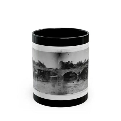 Antietam, Maryland. Picnic Party At Antietam Bridge (U.S. Civil War) Black Coffee Mug 11oz - Go Mug Yourself