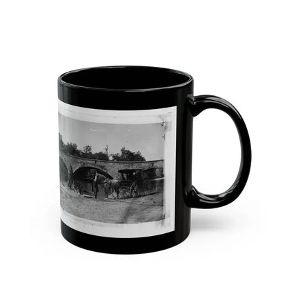 Antietam, Maryland. Picnic Party At Antietam Bridge (U.S. Civil War) Black Coffee Mug - Go Mug Yourself