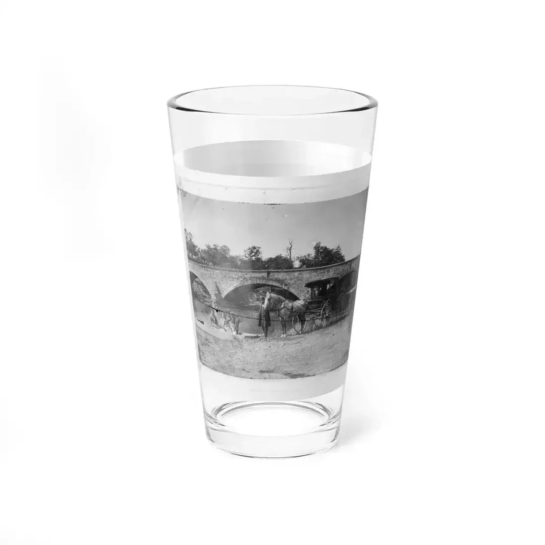 Antietam, Maryland. Picnic Party At Antietam Bridge (U.S. Civil War) Pint Glass 16oz - Go Mug Yourself