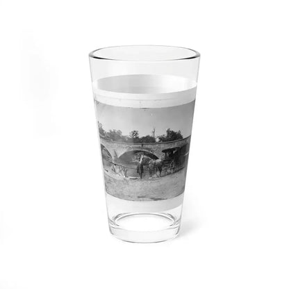 Antietam, Maryland. Picnic Party At Antietam Bridge (U.S. Civil War) Pint Glass 16oz - Go Mug Yourself