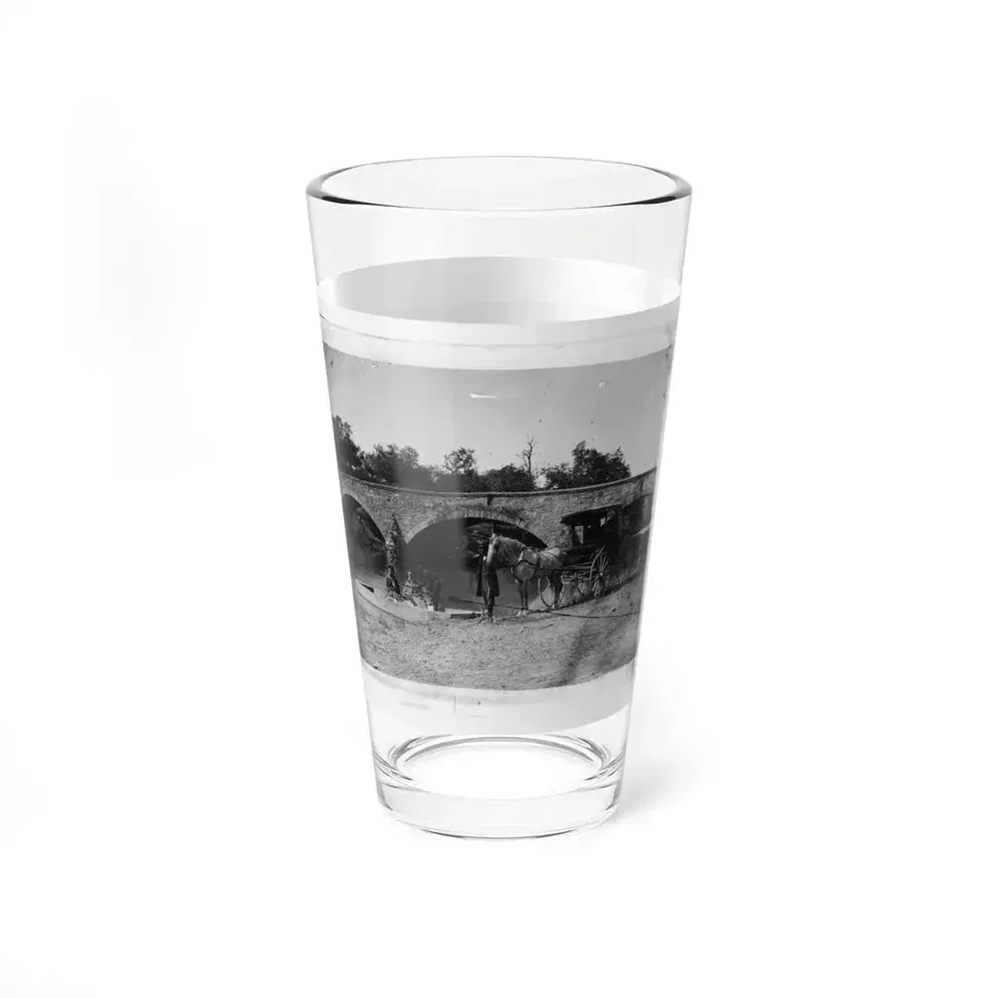 Antietam, Maryland. Picnic Party At Antietam Bridge (U.S. Civil War) Pint Glass 16oz - Go Mug Yourself