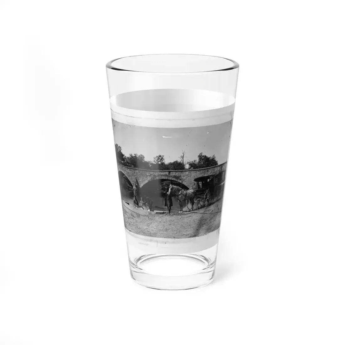 Antietam, Maryland. Picnic Party At Antietam Bridge (U.S. Civil War) Pint Glass 16oz - Go Mug Yourself