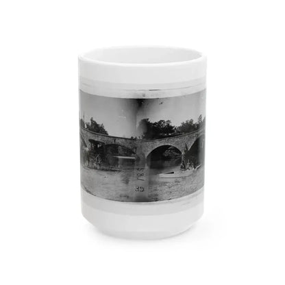 Antietam, Maryland. Picnic Party At Antietam Bridge (U.S. Civil War) White Coffee Mug 15oz - Go Mug Yourself