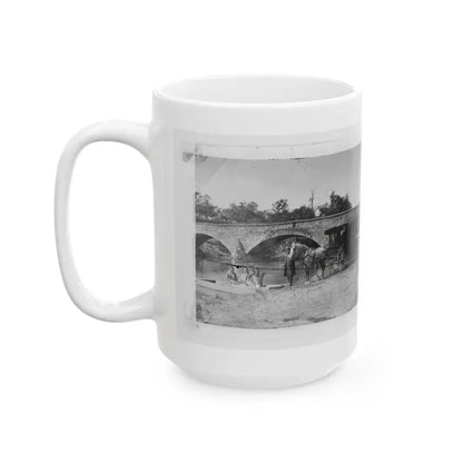 Antietam, Maryland. Picnic Party At Antietam Bridge (U.S. Civil War) White Coffee Mug - Go Mug Yourself