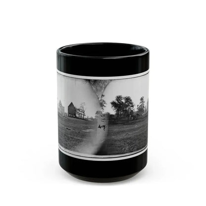 Antietam, Maryland. Real's Barn, Burned By The Bursting Of A Federal Shell At The Battle Of Antietam (U.S. Civil War) Black Coffee Mug 15oz - Go Mug Yourself