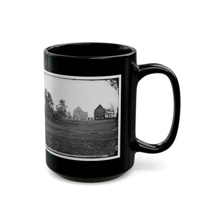 Antietam, Maryland. Real's Barn, Burned By The Bursting Of A Federal Shell At The Battle Of Antietam (U.S. Civil War) Black Coffee Mug - Go Mug Yourself
