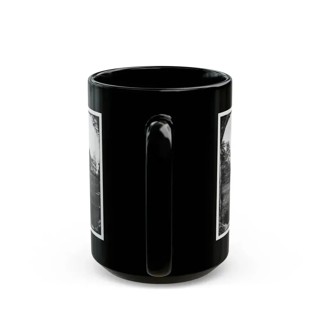 Antietam, Maryland. Real's Barn, Burned By The Bursting Of A Federal Shell At The Battle Of Antietam (U.S. Civil War) Black Coffee Mug - Go Mug Yourself