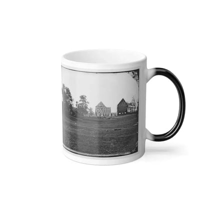 Antietam, Maryland. Real's Barn, Burned by the Bursting of a Federal Shell at the Battle of Antietam (U.S. Civil War) Color Changing Coffee Mug 11oz - Go Mug Yourself