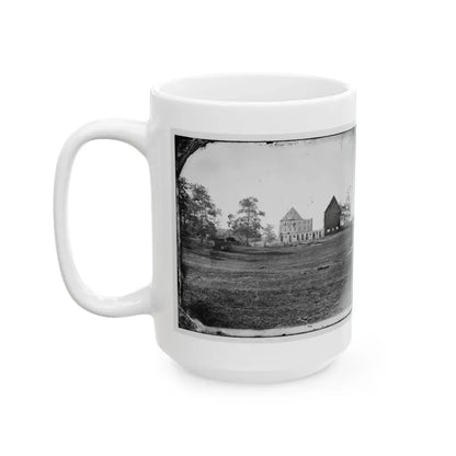 Antietam, Maryland. Real's Barn, Burned By The Bursting Of A Federal Shell At The Battle Of Antietam (U.S. Civil War) White Coffee Mug - Go Mug Yourself