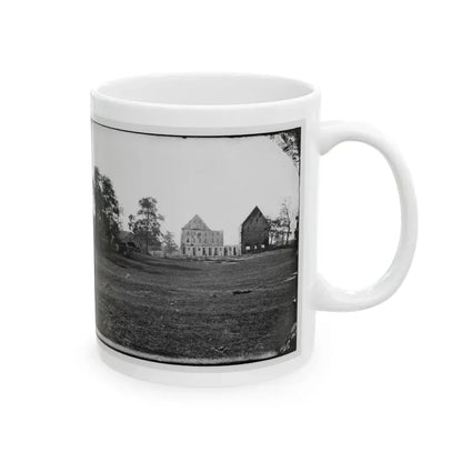 Antietam, Maryland. Real's Barn, Burned By The Bursting Of A Federal Shell At The Battle Of Antietam (U.S. Civil War) White Coffee Mug - Go Mug Yourself