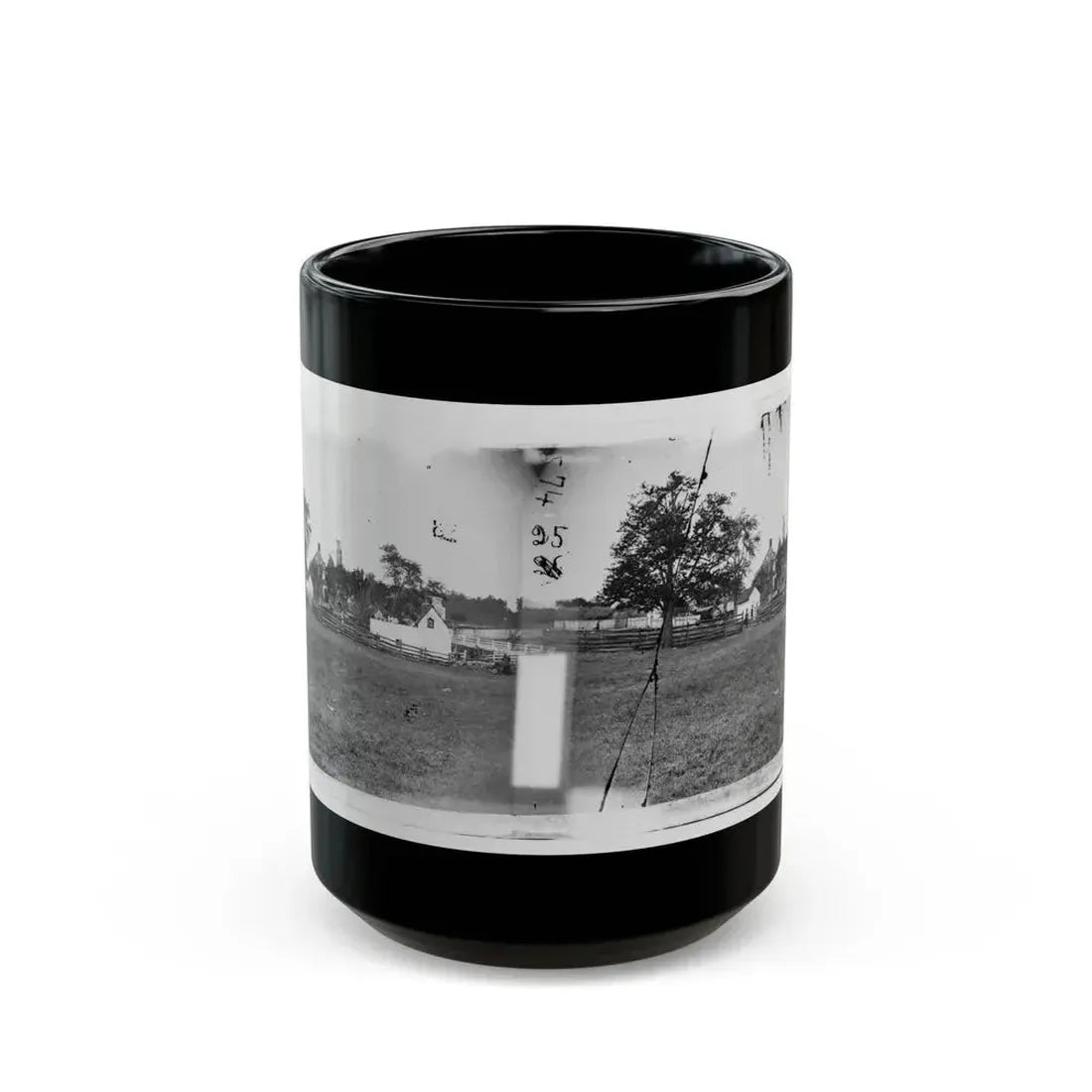 Antietam, Maryland. Ruins Of Mumma's House On The Battlefield (U.S. Civil War) Black Coffee Mug 15oz - Go Mug Yourself