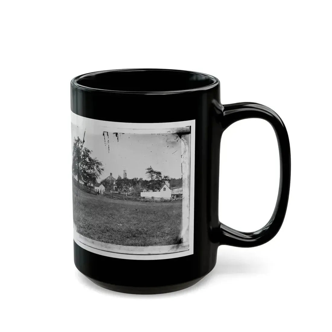 Antietam, Maryland. Ruins Of Mumma's House On The Battlefield (U.S. Civil War) Black Coffee Mug - Go Mug Yourself