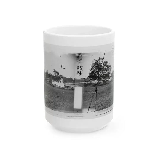 Antietam, Maryland. Ruins Of Mumma's House On The Battlefield (U.S. Civil War) White Coffee Mug 15oz - Go Mug Yourself