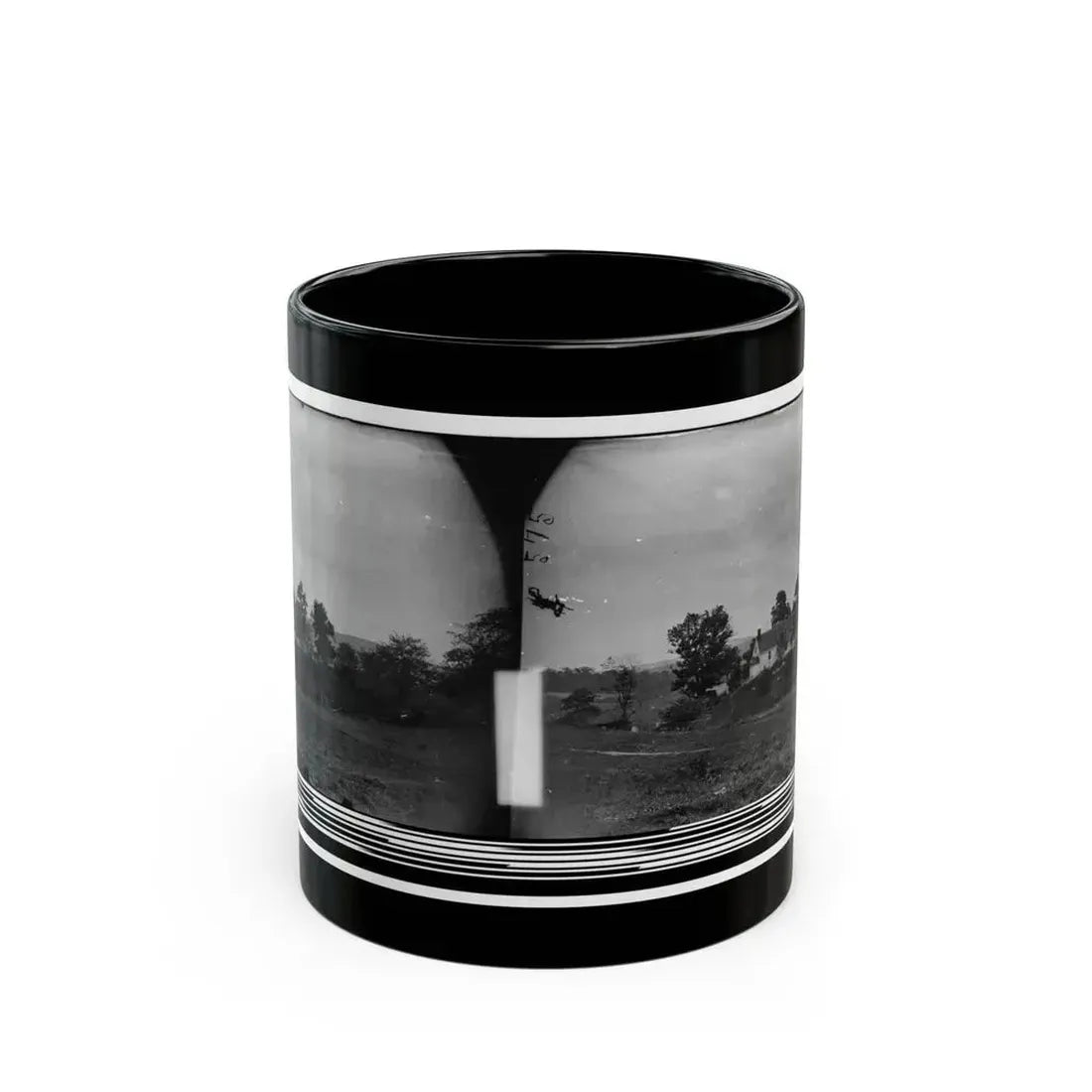 Antietam, Maryland. Rullet's House On The Battlefield (U.S. Civil War) Black Coffee Mug 11oz - Go Mug Yourself