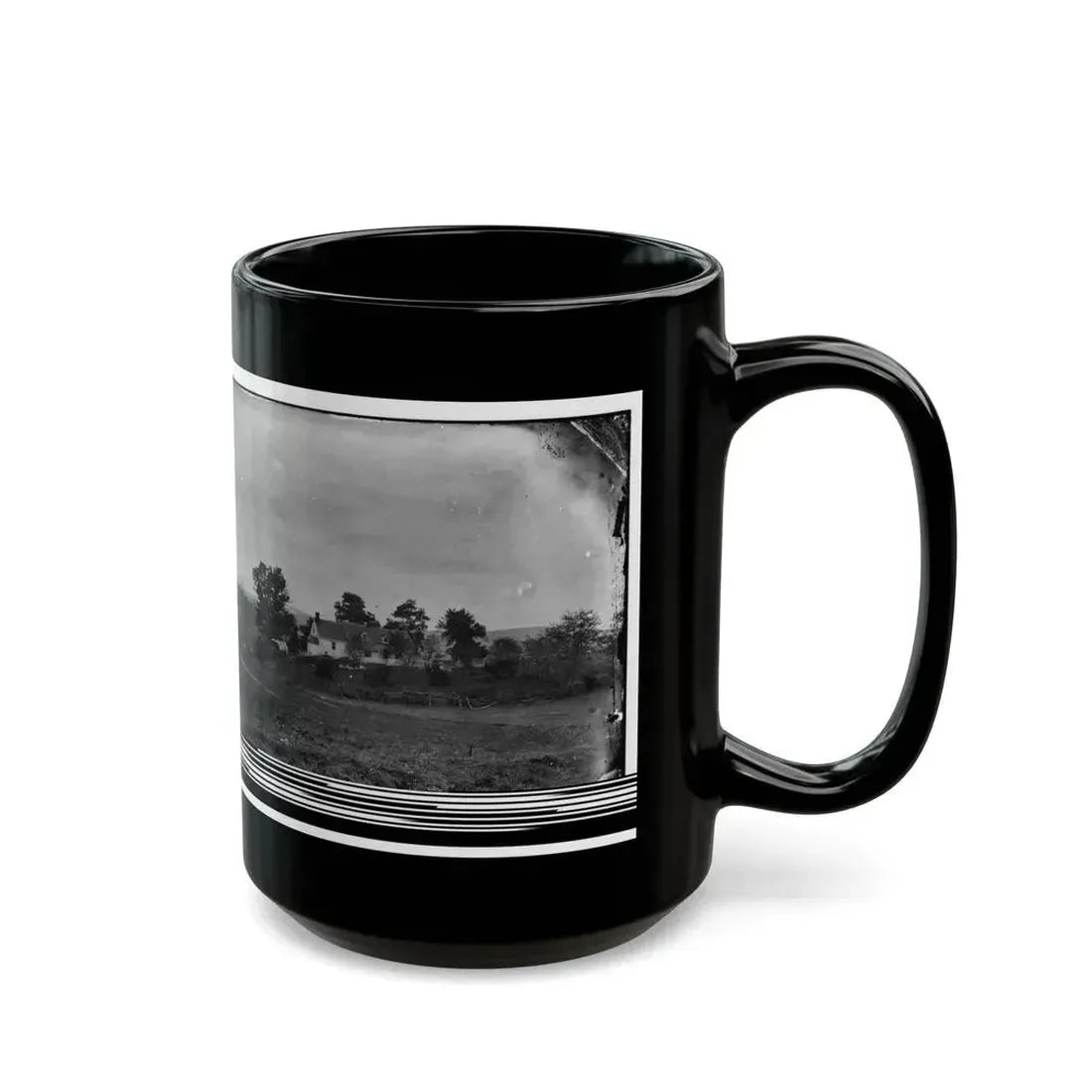 Antietam, Maryland. Rullet's House On The Battlefield (U.S. Civil War) Black Coffee Mug - Go Mug Yourself