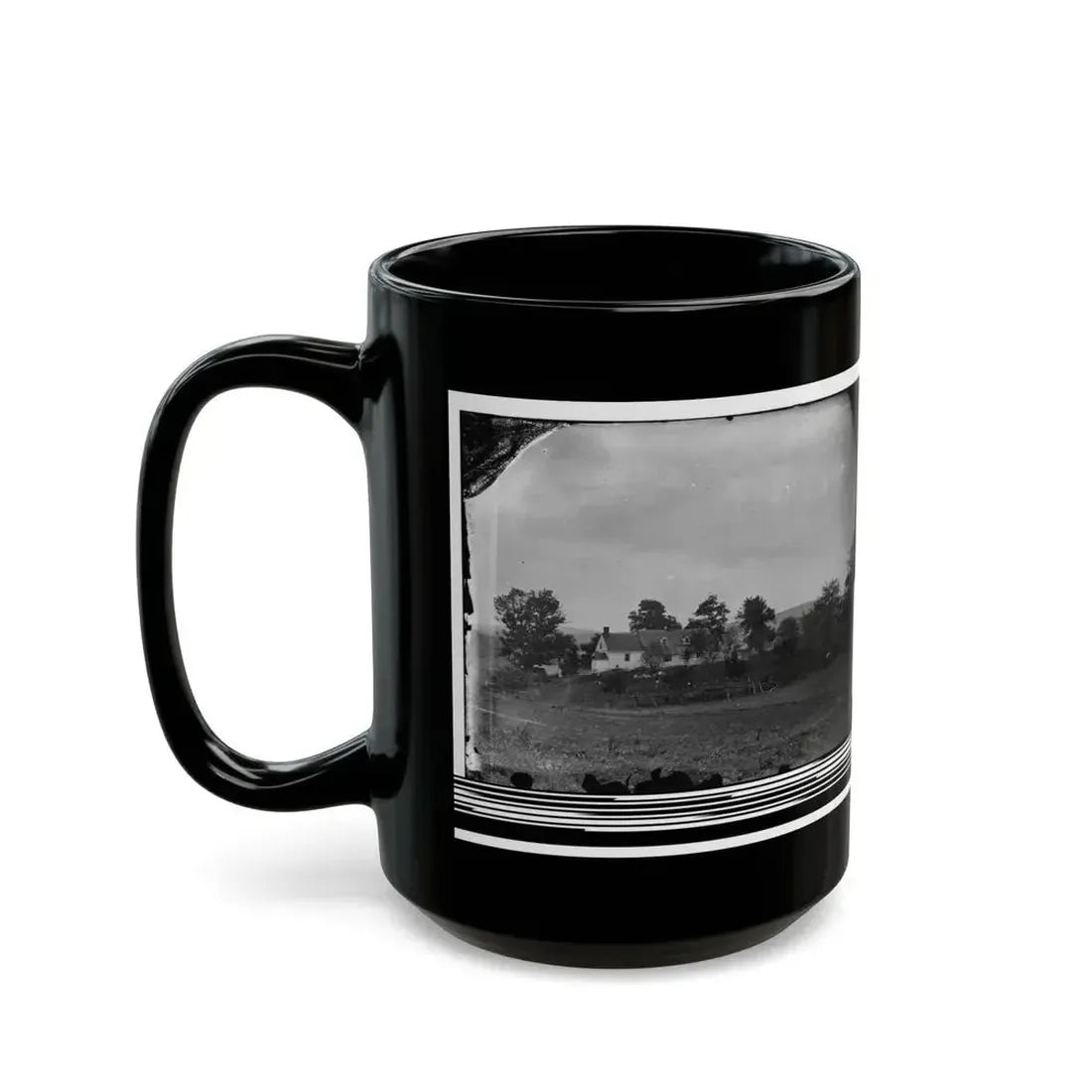 Antietam, Maryland. Rullet's House On The Battlefield (U.S. Civil War) Black Coffee Mug - Go Mug Yourself