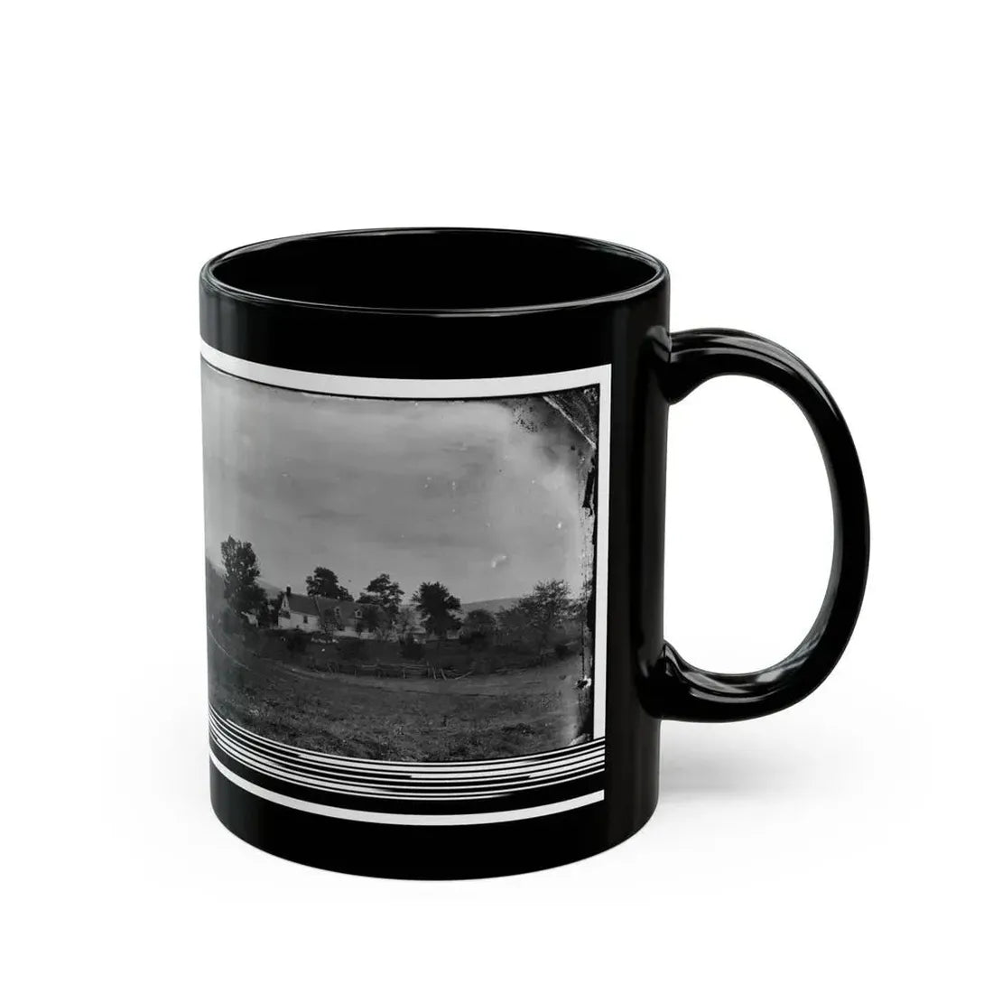 Antietam, Maryland. Rullet's House On The Battlefield (U.S. Civil War) Black Coffee Mug - Go Mug Yourself