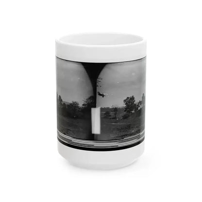 Antietam, Maryland. Rullet's House On The Battlefield (U.S. Civil War) White Coffee Mug 15oz - Go Mug Yourself