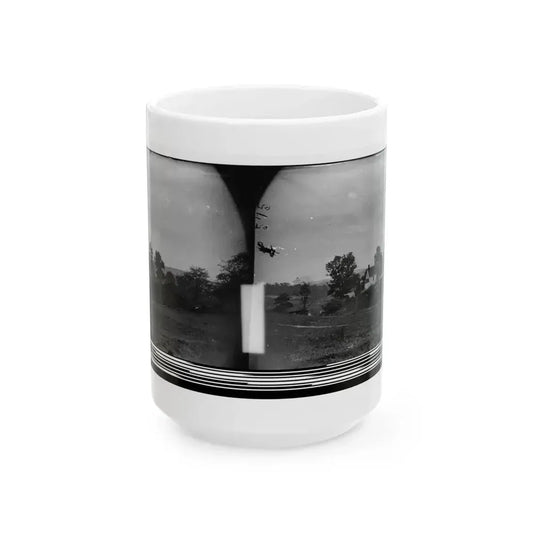 Antietam, Maryland. Rullet's House On The Battlefield (U.S. Civil War) White Coffee Mug 15oz - Go Mug Yourself