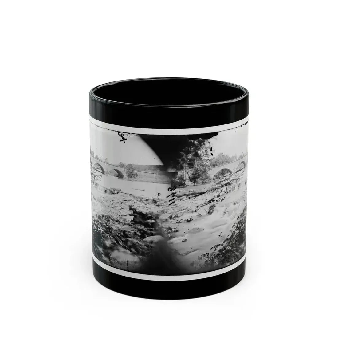 Antietam, Maryland. View Of Antietam Bridge (U.S. Civil War) Black Coffee Mug 11oz - Go Mug Yourself