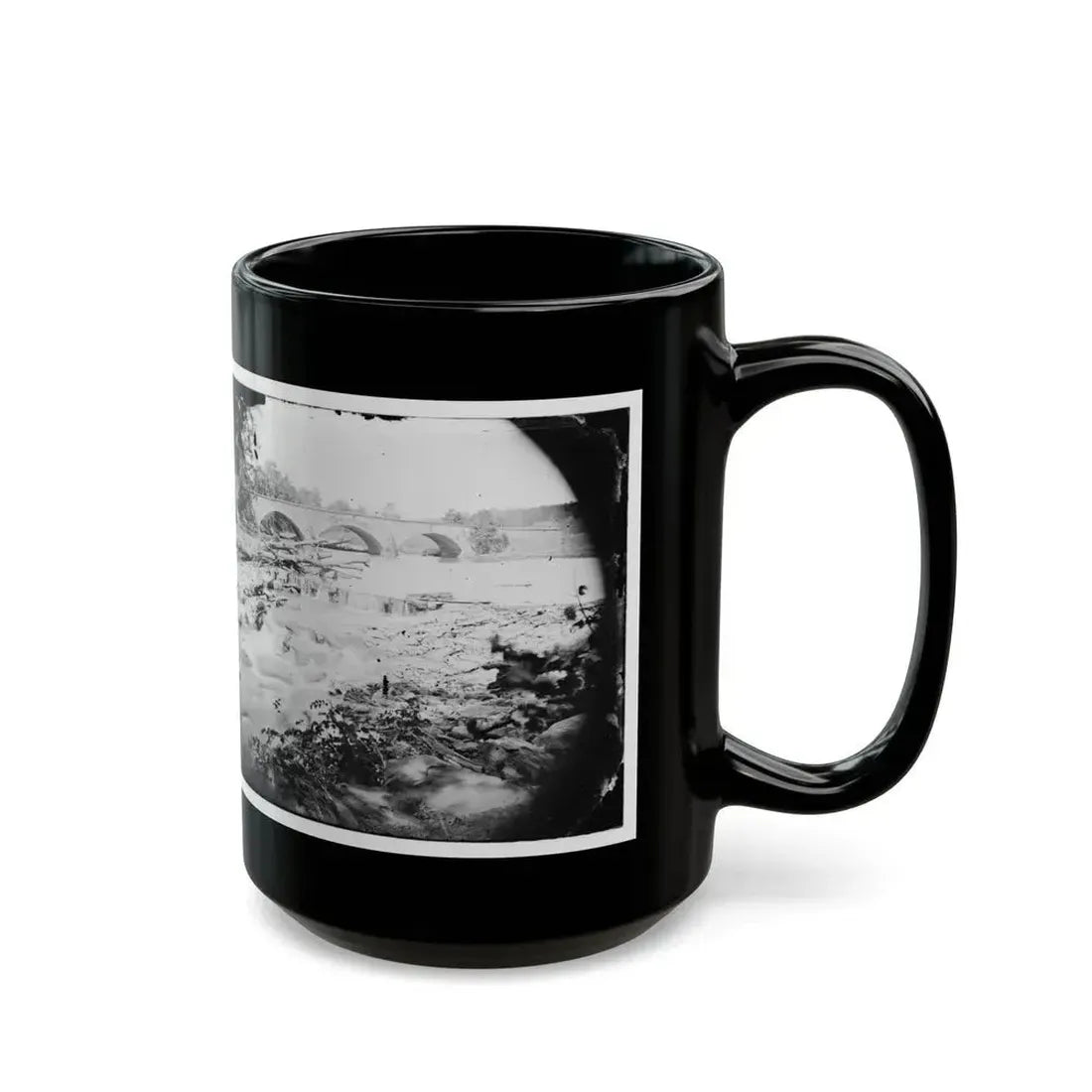 Antietam, Maryland. View Of Antietam Bridge (U.S. Civil War) Black Coffee Mug - Go Mug Yourself