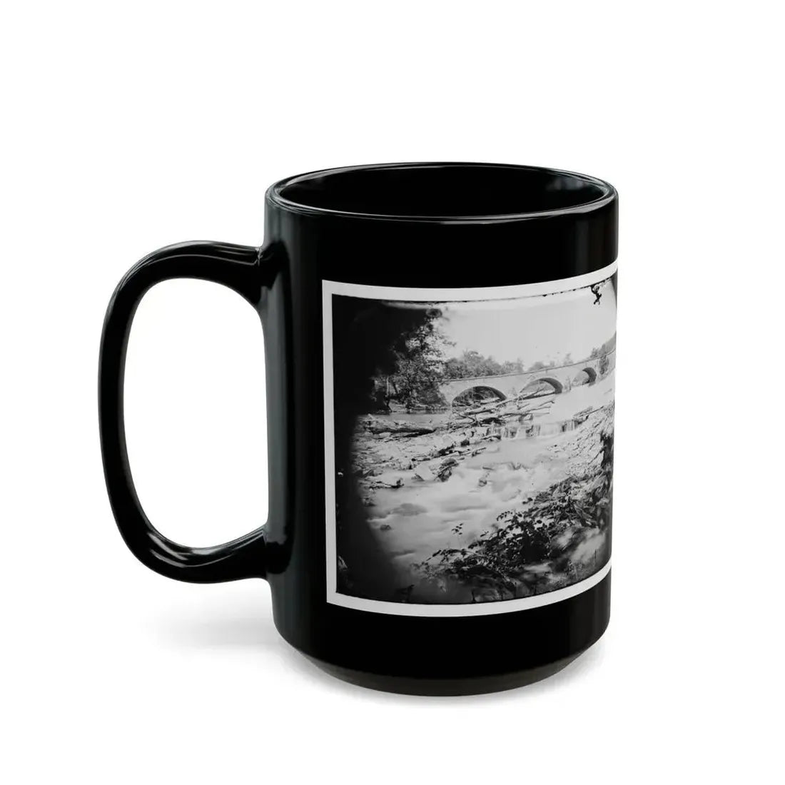 Antietam, Maryland. View Of Antietam Bridge (U.S. Civil War) Black Coffee Mug - Go Mug Yourself