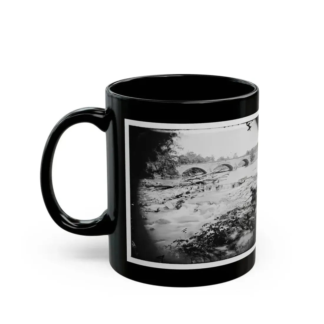 Antietam, Maryland. View Of Antietam Bridge (U.S. Civil War) Black Coffee Mug - Go Mug Yourself
