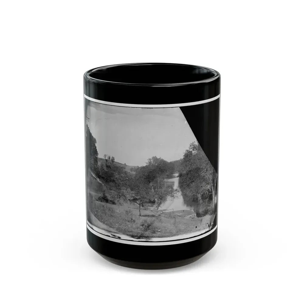 Antietam, Maryland. View On Antietam Creek (U.S. Civil War) Black Coffee Mug 15oz - Go Mug Yourself