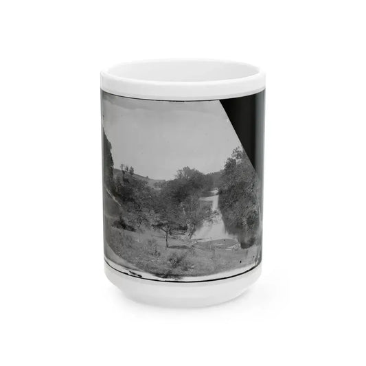 Antietam, Maryland. View On Antietam Creek (U.S. Civil War) White Coffee Mug 15oz - Go Mug Yourself