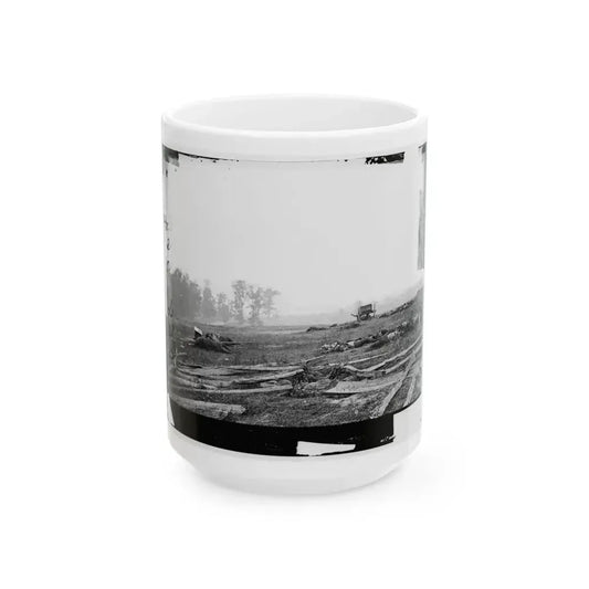 Antietam, Maryland. View Where Sumner's Corps Charged (U.S. Civil War) White Coffee Mug 15oz - Go Mug Yourself
