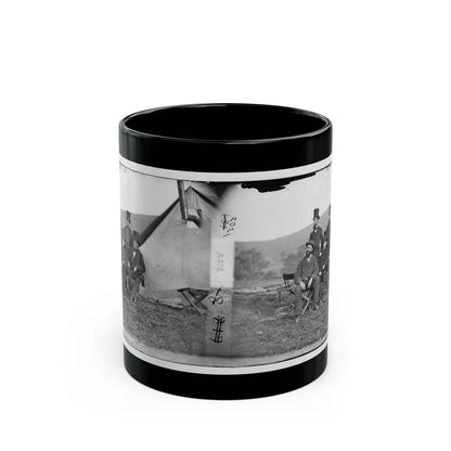 Antietam, Maryland. Allan Pinkerton And Visitors From Washington (U.S. Civil War) Black Coffee Mug-11oz-Go Mug Yourself