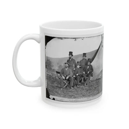 Antietam, Maryland. Allan Pinkerton And Visitors From Washington (U.S. Civil War) White Coffee Mug-Go Mug Yourself