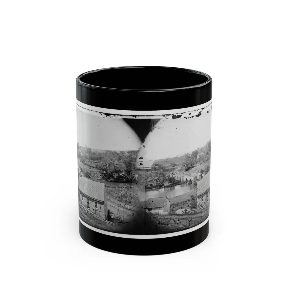 Antietam, Maryland. Antietam Bridge, Eastern View (U.S. Civil War) Black Coffee Mug-11oz-Go Mug Yourself