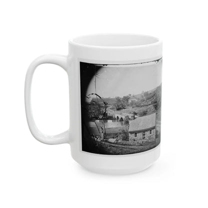 Antietam, Maryland. Antietam Bridge, Eastern View (U.S. Civil War) White Coffee Mug-Go Mug Yourself