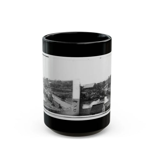 Antietam, Maryland. Antietam Bridge, Looking Across Stream (U.S. Civil War) Black Coffee Mug-15oz-Go Mug Yourself