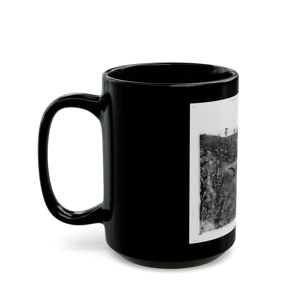 Antietam, Maryland. Antietam Bridge Looking Down Stream (U.S. Civil War) Black Coffee Mug-Go Mug Yourself