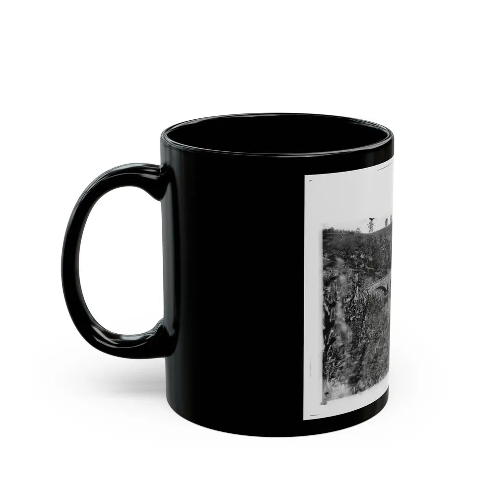 Antietam, Maryland. Antietam Bridge Looking Down Stream (U.S. Civil War) Black Coffee Mug-Go Mug Yourself